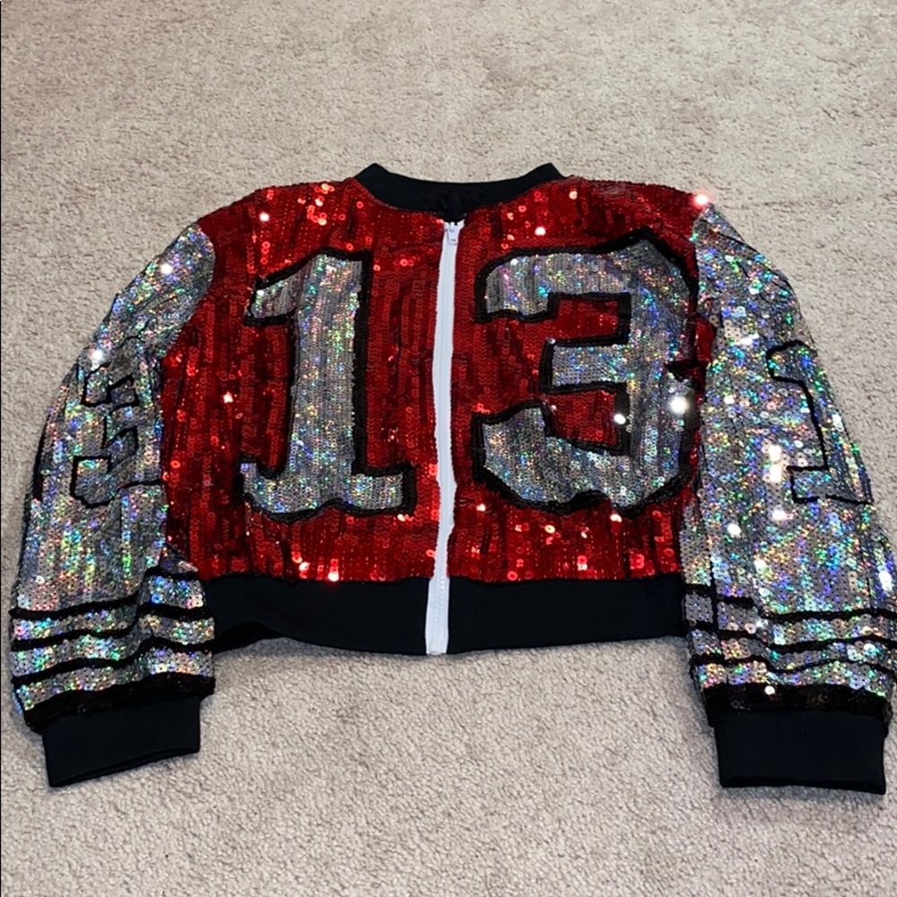 Women’s 13 Sequin Jacket ΔΣΘ Iridescent Sleeves